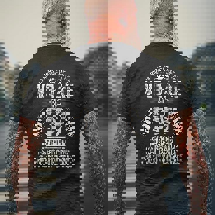 1964年生まれの男性の面白い59歳の誕生日 第59章 メンズTシャツ バックプリント 高齢者への贈り物