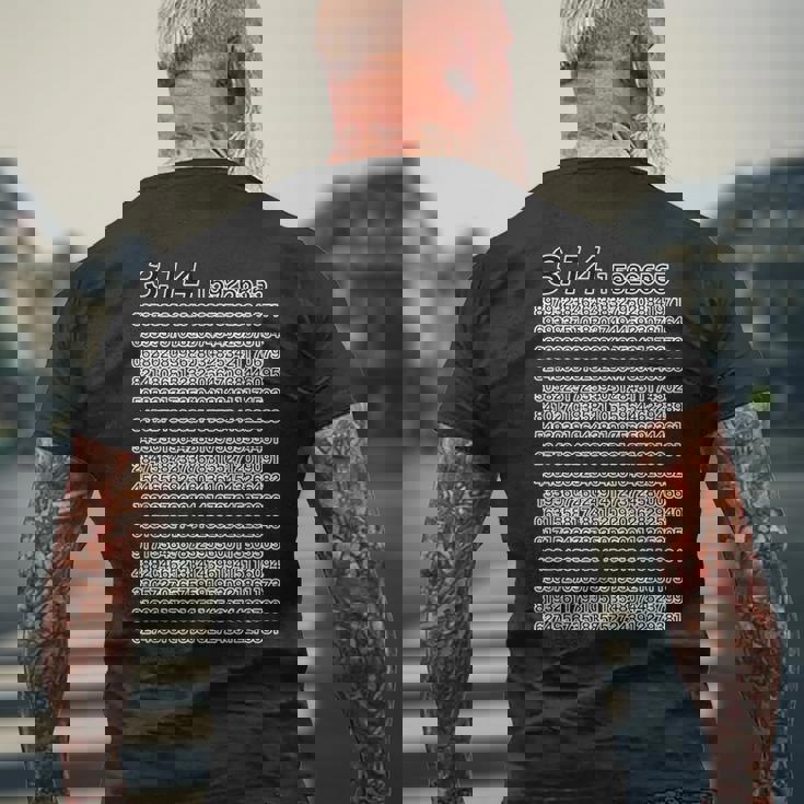 314 円周率 パイ《数学》【変なデザイン屋さん】理数系 数字 メッセージ 面白い メンズTシャツ バックプリント 高齢者への贈り物