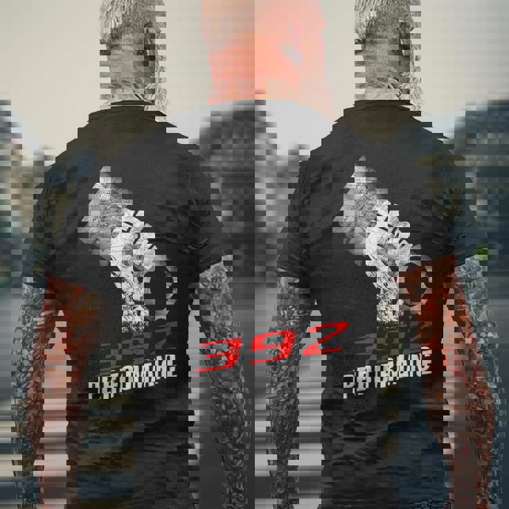 392 パフォーマンス レース ピストン 64 カー メンズTシャツ バックプリント 高齢者への贈り物