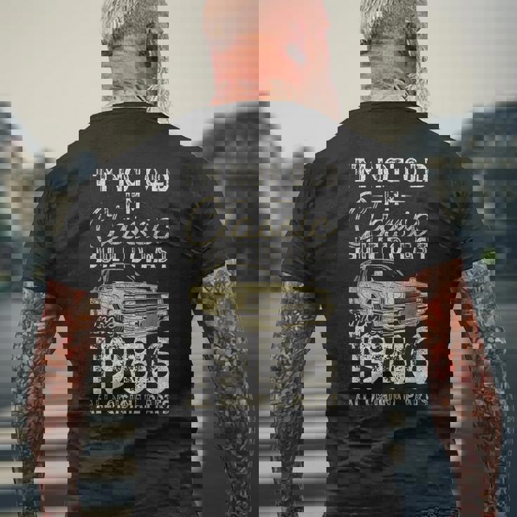 40 歳の誕生日、1986 年以来、クラシックカー、40 歳 メンズTシャツ バックプリント 高齢者への贈り物