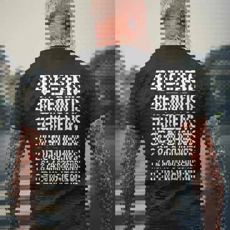 40歳の誕生日プレゼント 40歳用 メンズTシャツ バックプリント 高齢者への贈り物