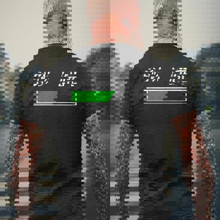 50Th Birthday 50 Life 50 Years Life Loading Bar 50 Percent メンズTシャツ バックプリント 高齢者への贈り物