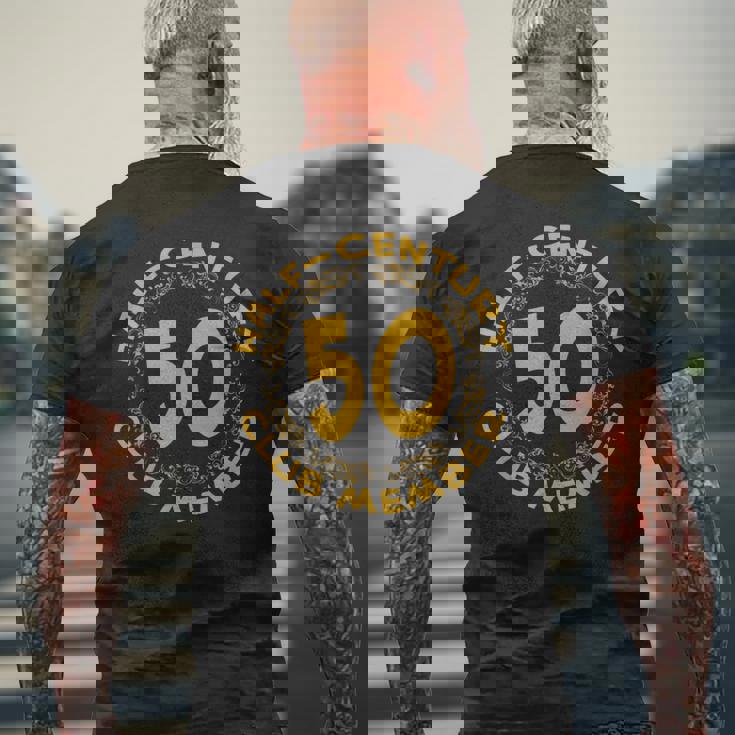 50歳の誕生日パーティー記念tシャツ、ハーフセンチュリークラブ メンズTシャツ バックプリント 高齢者への贈り物