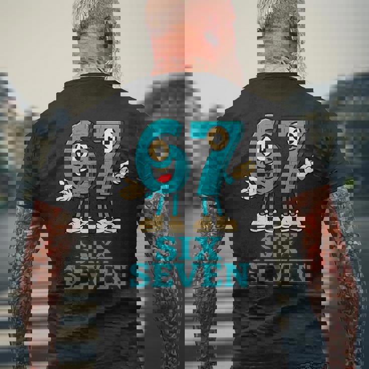 67 シックスセブン 6-7 面白いイタリアンブレインロットスラングゲームミーム メンズTシャツ バックプリント 高齢者への贈り物