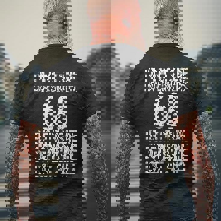 68歳の誕生日に 面白い68歳の誕生日 メンズTシャツ バックプリント 高齢者への贈り物