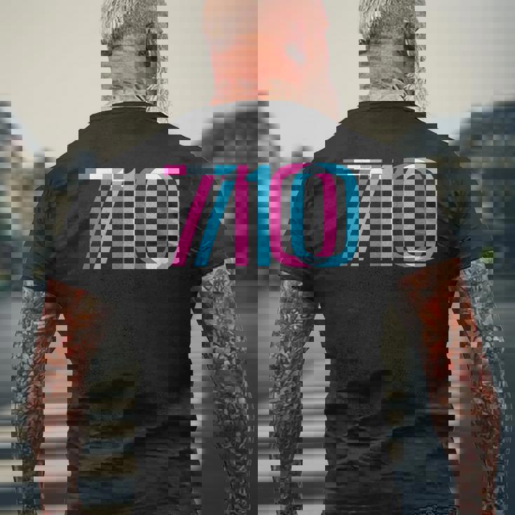 710 オイルダビング420 トリッピーグリッチ メンズTシャツ バックプリント 高齢者への贈り物