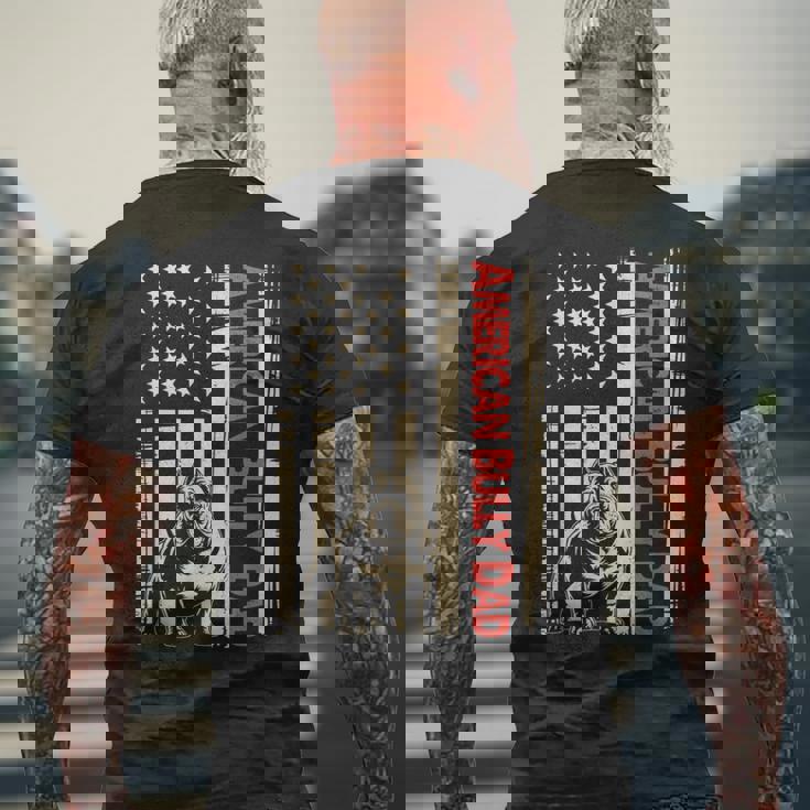 American Bully Dad Bully Dad Dog American Bully Festa Del Papà T-shirt da uomo con stampa posteriore Regalos para ancianos