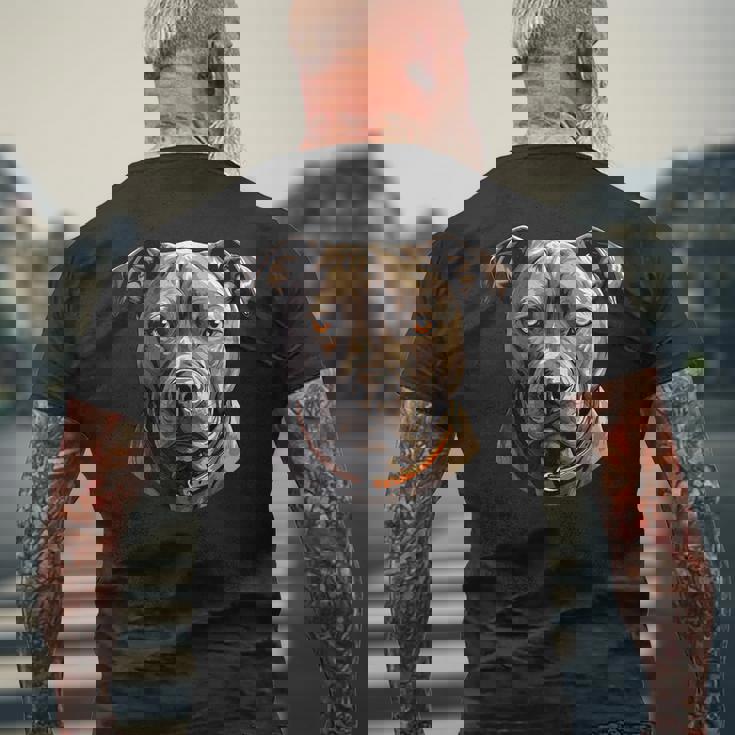 American Pitbull Dog アメリカンピットブル メンズTシャツ バックプリント 高齢者への贈り物