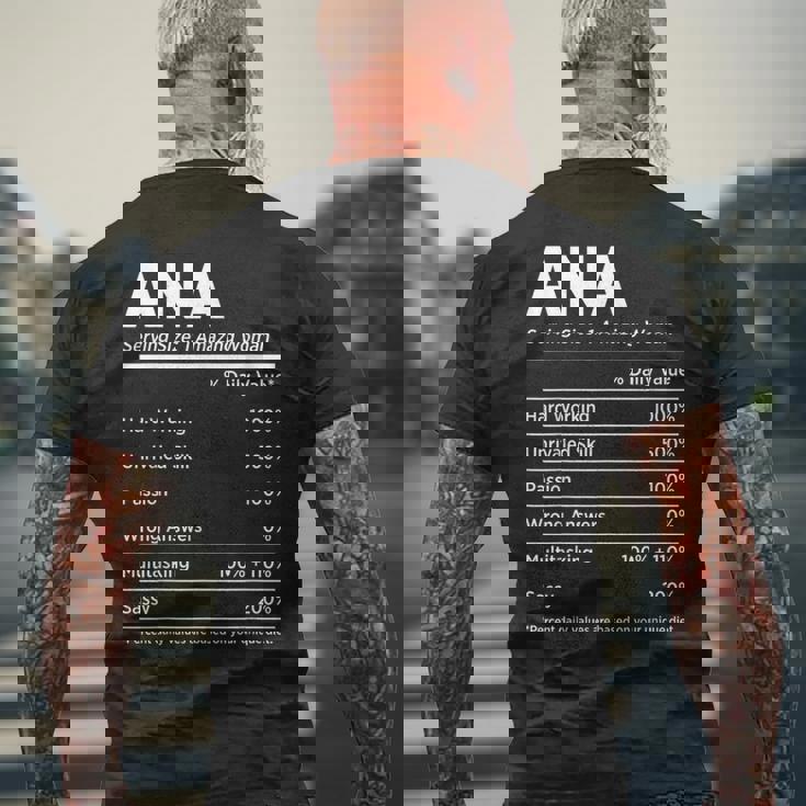 Ana Is My Name おもしろネームタグ メンズTシャツ バックプリント 高齢者への贈り物