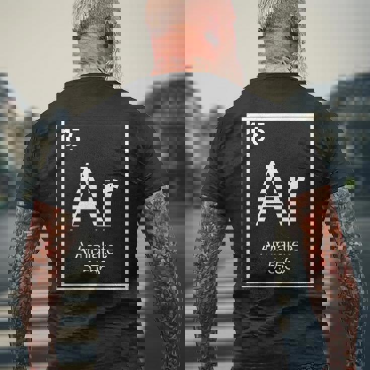 Armalite Ar-15 元素周期表 メンズTシャツ バックプリント 高齢者への贈り物