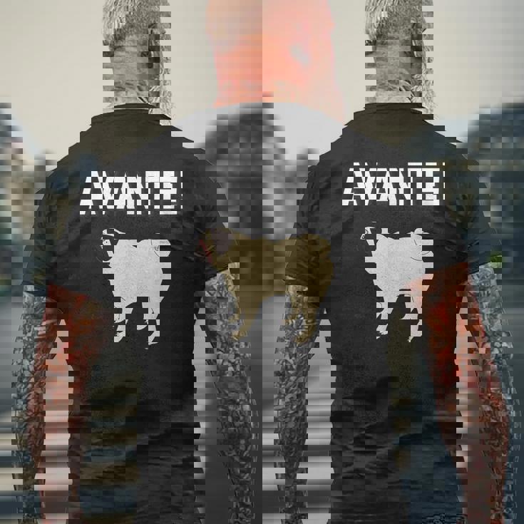 Avante Pug メンズTシャツ バックプリント 高齢者への贈り物