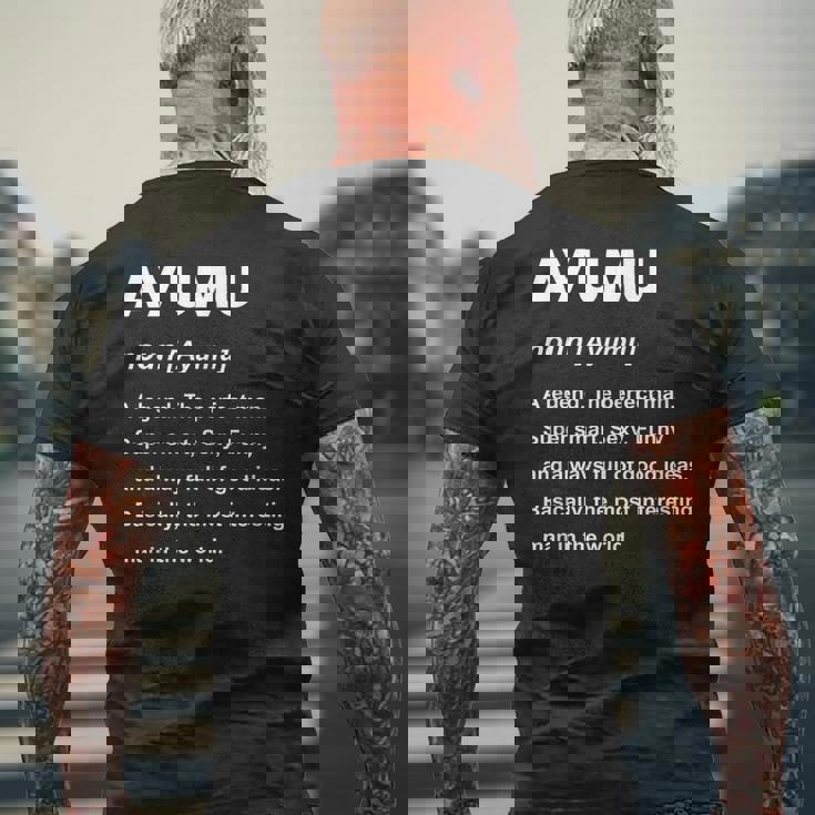 Ayumu 歩夢 メンズTシャツ バックプリント 高齢者への贈り物