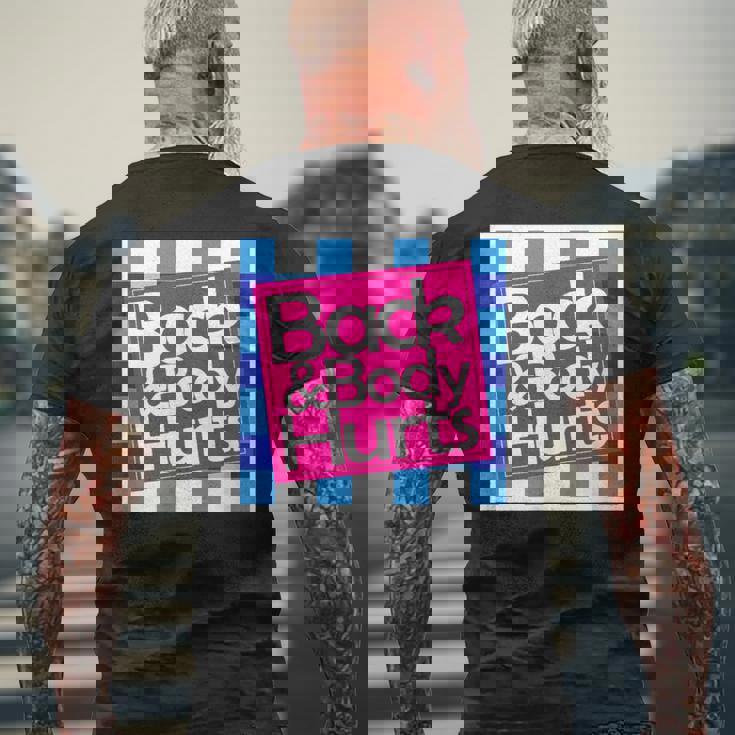 Back & Body Hurts シャツ 面白いギフト 背中とボディ メンズTシャツ バックプリント 高齢者への贈り物