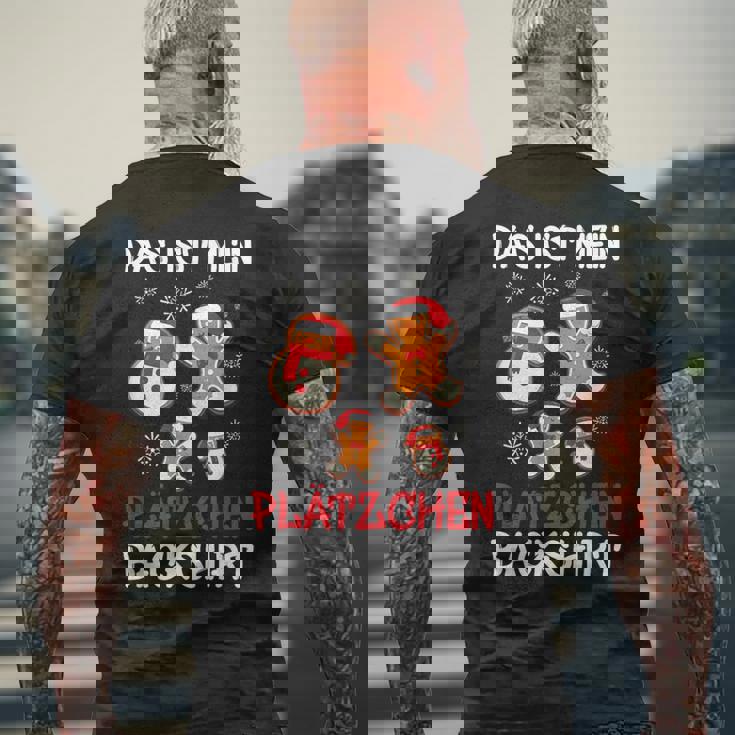 Backen Weihnachten Das Ist Mein Plätzchen Back T-Shirt mit Rückendruck Geschenke für alte Männer