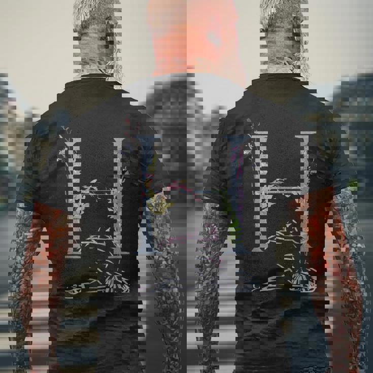 Balla バレリーナ イニシャル 名前 H、ダンス、モノグラム、バレエ メンズTシャツ バックプリント 高齢者への贈り物