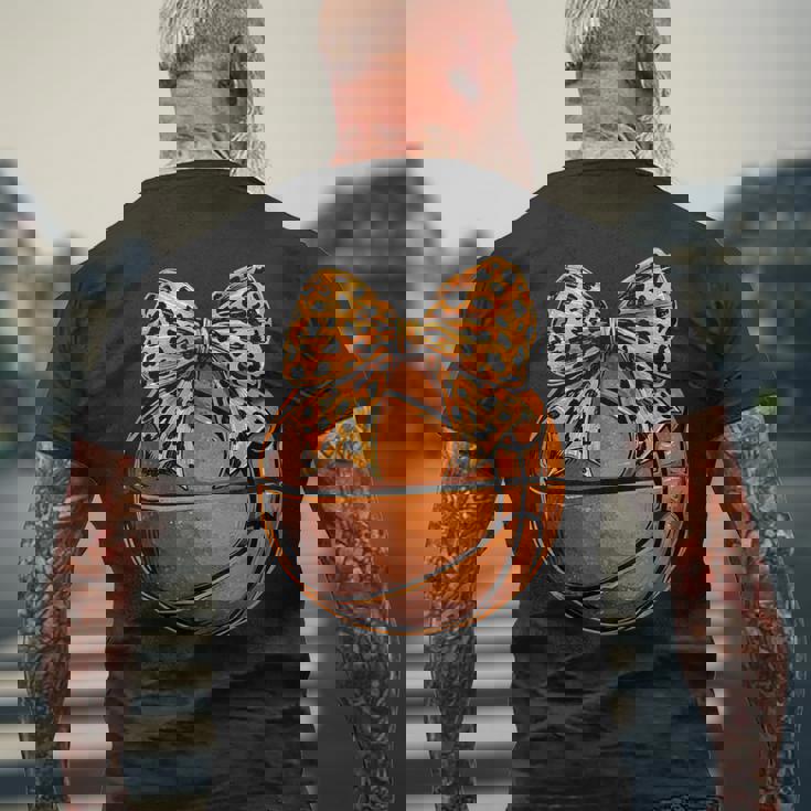 Basketball Coquette Bow Cute Basketball Player Men's T-shirt Back Print Gifts for Old Men Basketball Coquette Bow Cute Basketball Player Men's T-shirt Back Print Gifts for Old Men