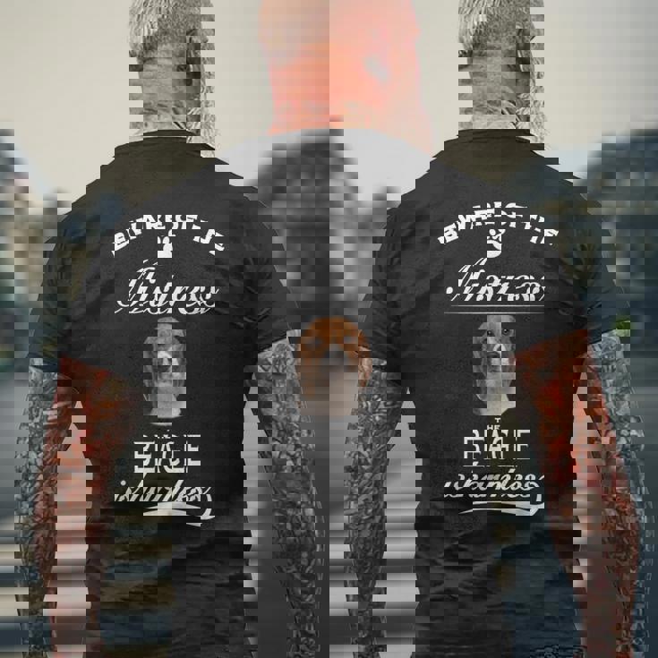 Beagle Beware Of The Mistress Beagle メンズTシャツ バックプリント 高齢者への贈り物