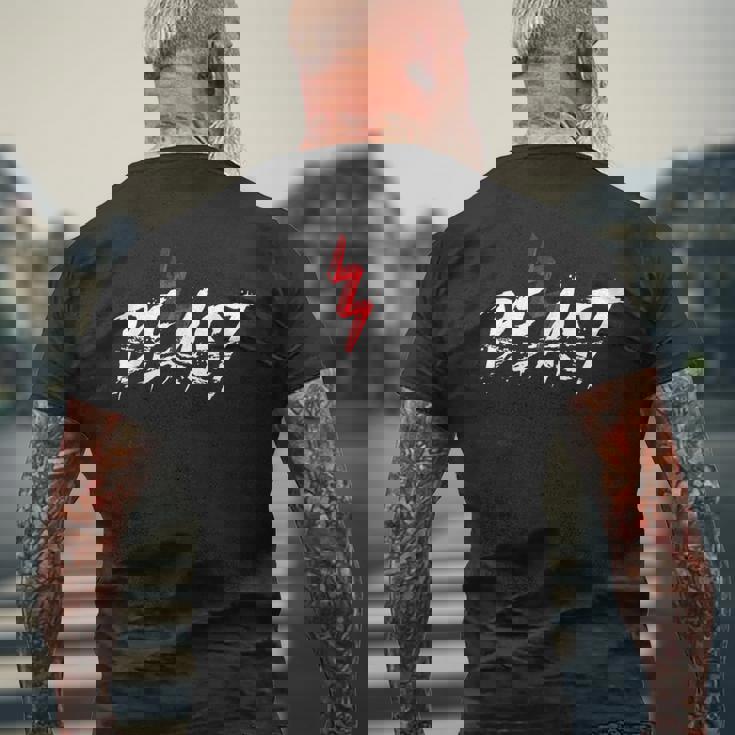 メンズ Beast And Beauty シャツ カップルコーデ メンズTシャツ バックプリント 高齢者への贈り物