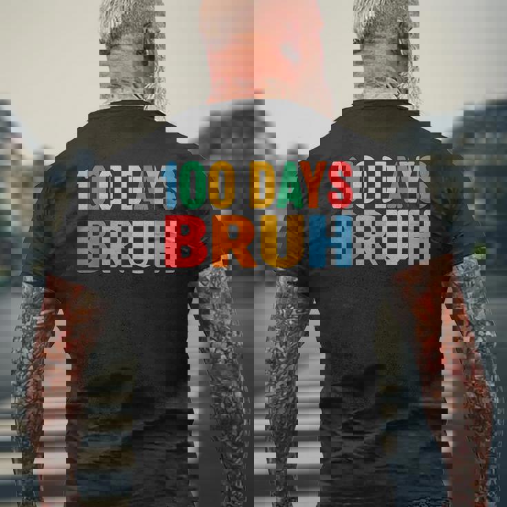 Bruh 100Th Day Ofchool 100 Days Ofchool シャツ キッズ 男の子 メンズTシャツ バックプリント 高齢者への贈り物