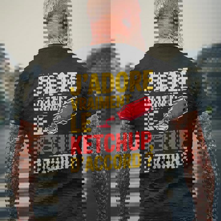 Cadeau Humoristique Fan De Ketchup T-shirt imprimé au dos Cadeaux pour les vieillards