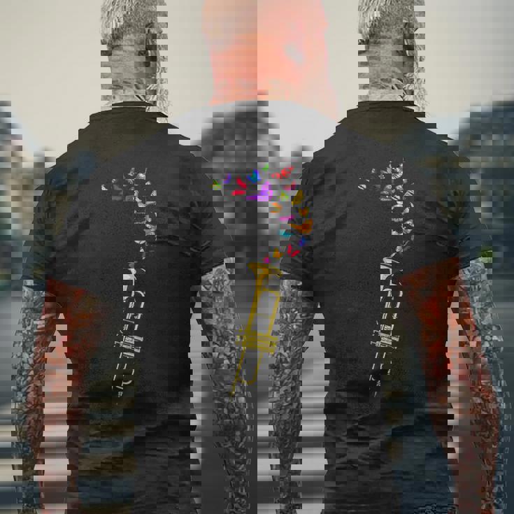 Cadeau Pour Trompettiste Papillon Joueur De La Trompette T-shirt imprimé au dos Cadeaux pour les vieillards