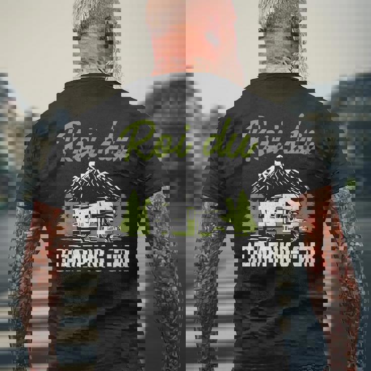 Campeur Drole Camper Roi Du Camping-Car T-shirt imprimé au dos Cadeaux pour les vieillards