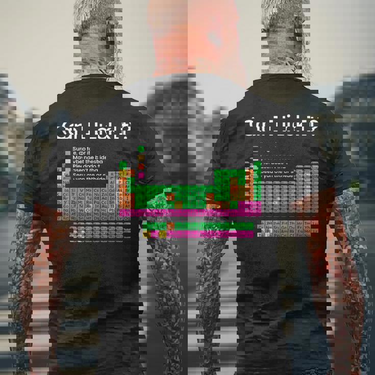 Can I Lick It 周期表 メンズTシャツ バックプリント 高齢者への贈り物