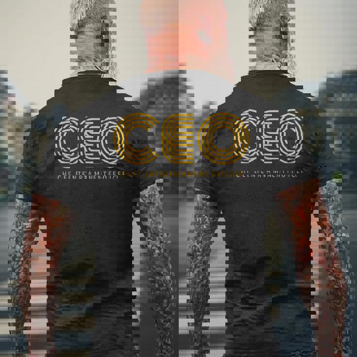 Ceo チーフエンターテインメントオフィサー メンズTシャツ バックプリント 高齢者への贈り物