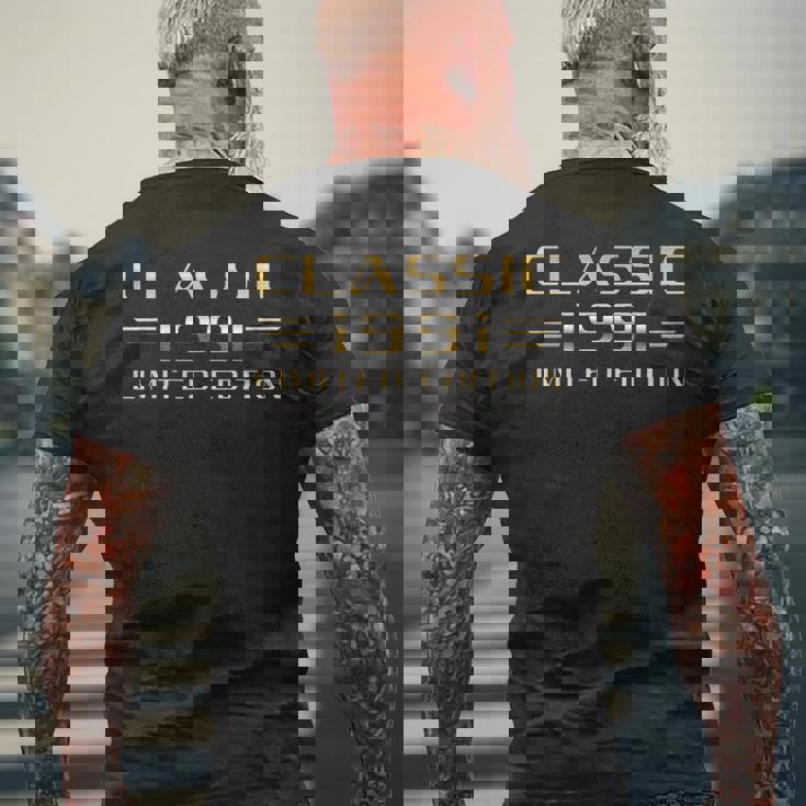 Classic 1991 ヴィンテージカー誕生35周年 メンズTシャツ バックプリント 高齢者への贈り物