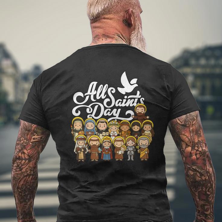 Día De Todos Losantos Católicoan Francisco Antonio Juana Camiseta Hombre Estampado Espalda Regalos para ancianos
