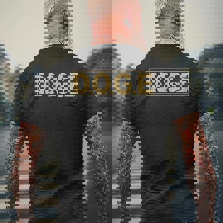 Doge DOGE 政府省 効率性 Meme メンズTシャツ バックプリント 高齢者への贈り物
