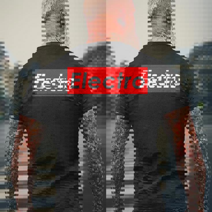 Electro Electronic House Music Edm Electro Mix メンズTシャツ バックプリント 高齢者への贈り物