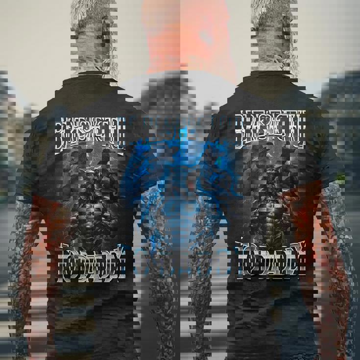 Essere Rispettosi Per Papà Cringy Divertente Alfa Lupotupido T-shirt da uomo con stampa posteriore Regalos para ancianos