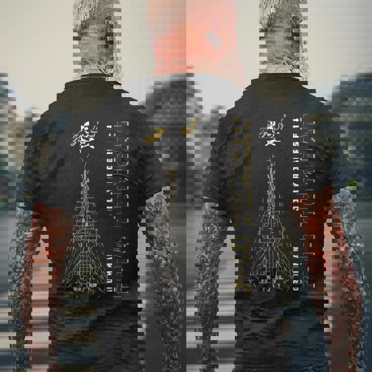 F-14 トムキャット ジョリーロジャース ジェット機プロフィールfa-103 メンズTシャツ バックプリント 高齢者への贈り物