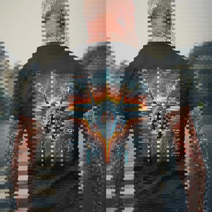 F-35 ライトニングii 戦闘機 メンズTシャツ バックプリント 高齢者への贈り物