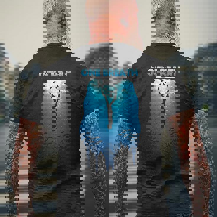 Freediving One Breath ダイビング Apnea オーシャンフリー ダイブシー 長袖tシャツ メンズTシャツ バックプリント 高齢者への贈り物