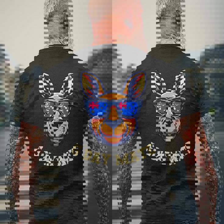 G Day Mate カンガルーオーストラリア国旗シャツ オーストラリア オーストラリア メンズTシャツ バックプリント 高齢者への贈り物