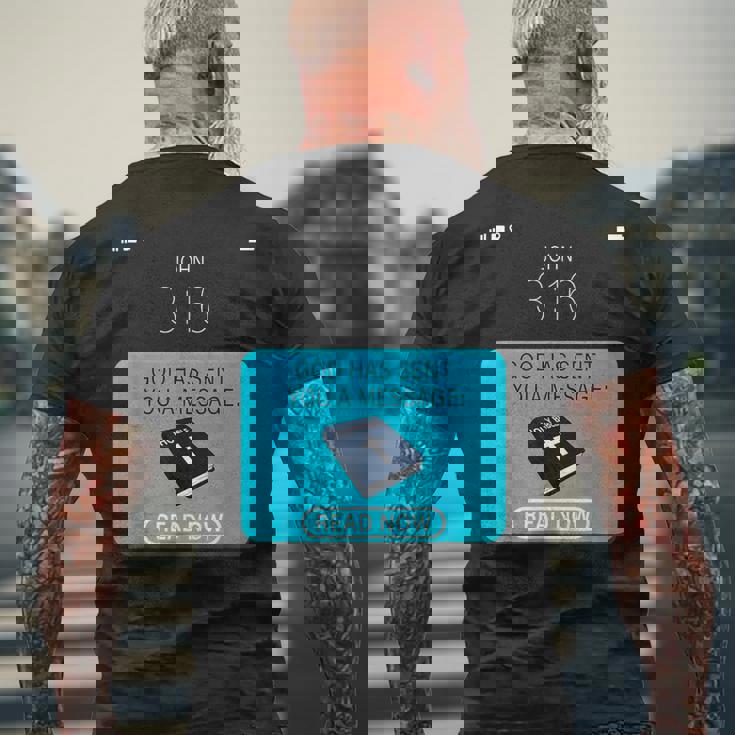 God Hased You A Message – 今すぐ読む メンズTシャツ バックプリント 高齢者への贈り物