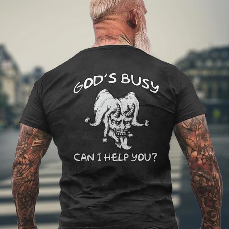 God's Busy Can I Help You Idée Cadeau Amusante T-shirt imprimé au dos Cadeaux pour les vieillards
