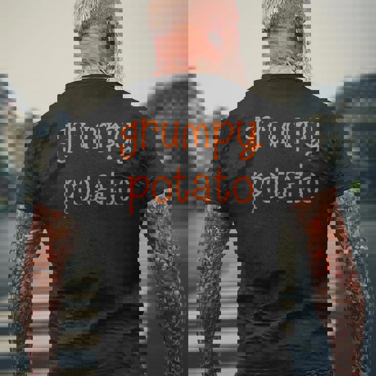 Grumpy Potato Matching Couples Thanksgiving Men's T-shirt Back Print Gifts for Old Men