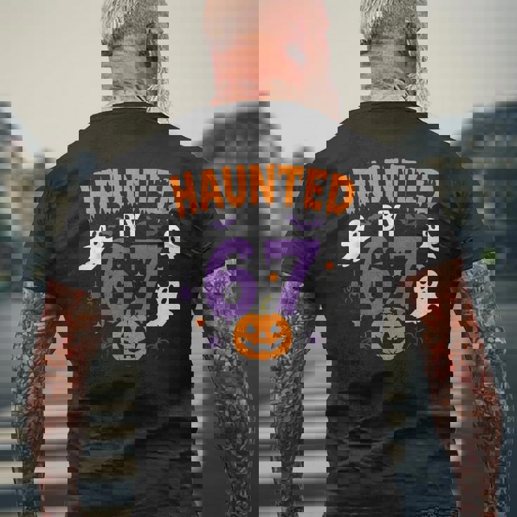 Haunted By 67 67 Halloween Costume Men's T-shirt Back Print Gifts for Old Men