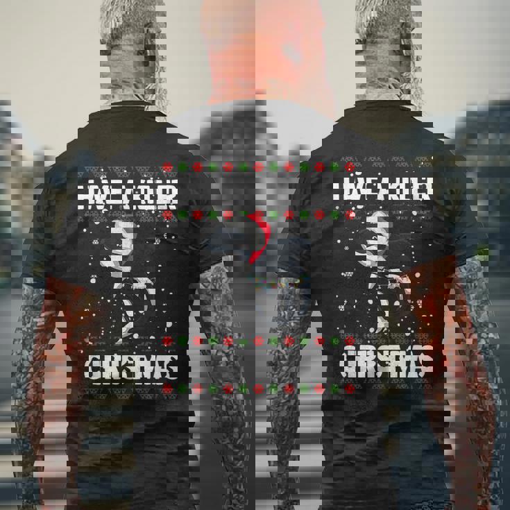 Have A Killer Whale クリスマス サンタ アグリークリスマス シャチ ファニー メンズTシャツ バックプリント 高齢者への贈り物