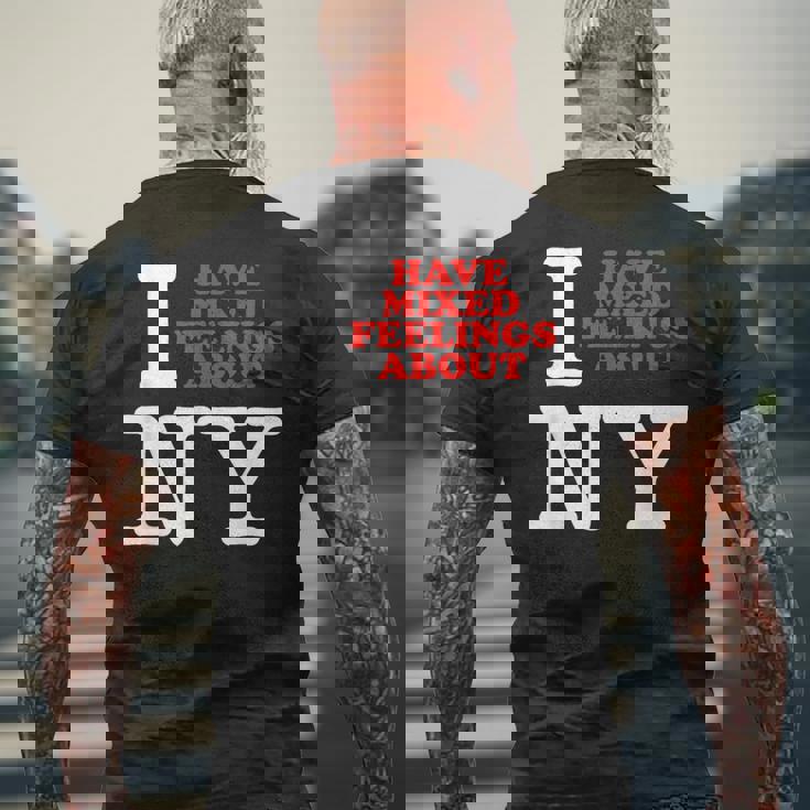 I Have Mixed Feelings About New York メンズTシャツ バックプリント 高齢者への贈り物