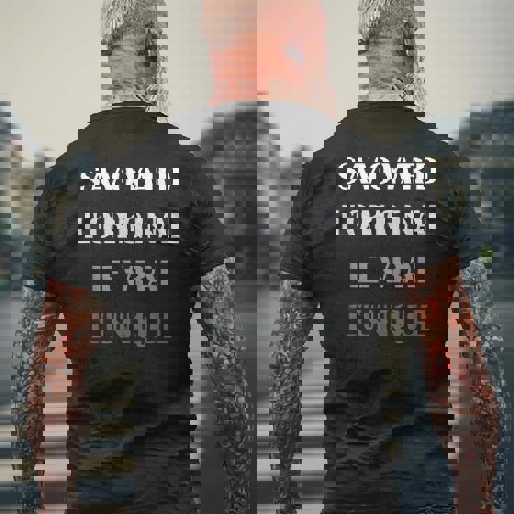 Humouravoie Homme L'original Lerai L'uniqueavoyard T-shirt imprimé au dos Cadeaux pour les vieillards