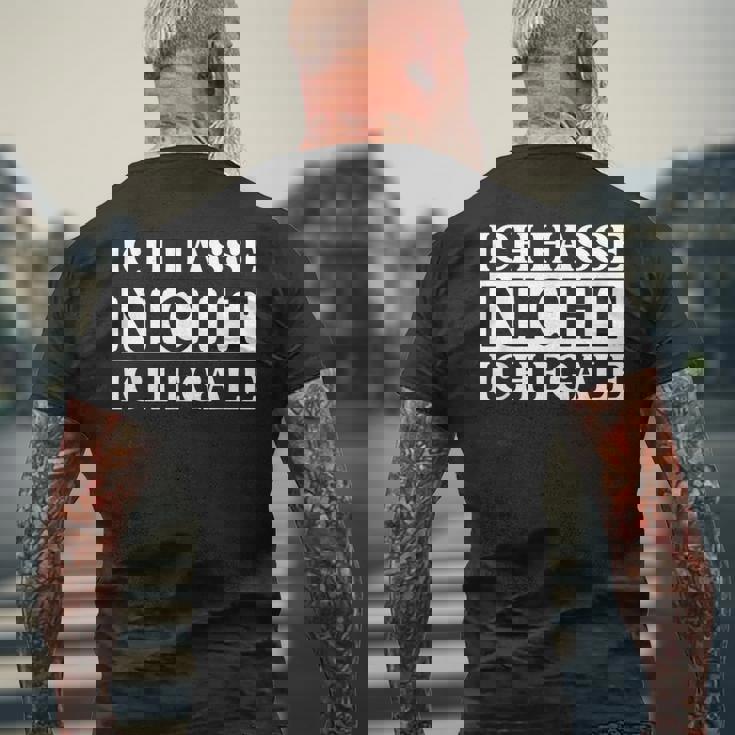 Ich Hasse Nicht Ich Egale ドイツ語のジョーク メンズTシャツ バックプリント 高齢者への贈り物