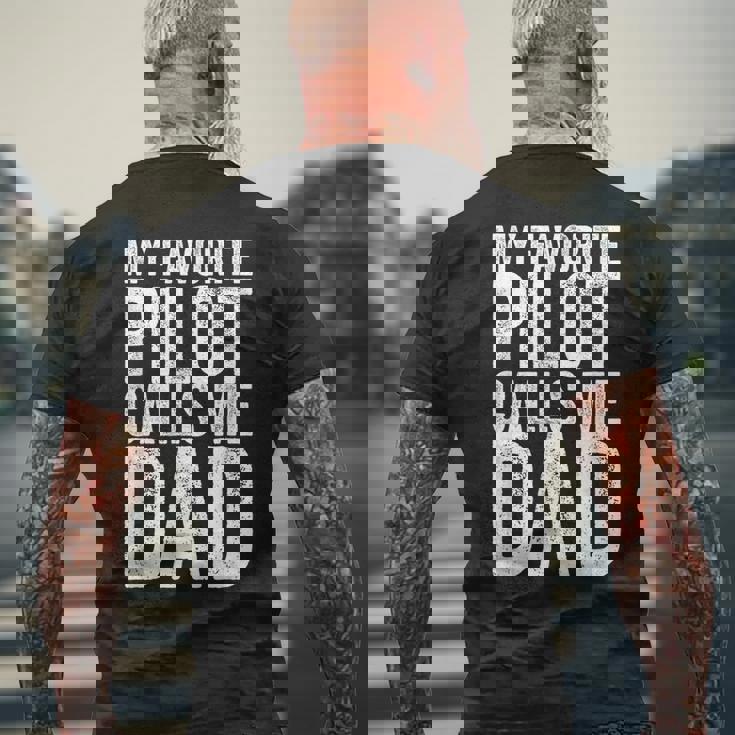 Il Mio Pilota Preferito Mi Chiama Papà T-shirt da uomo con stampa posteriore Regalos para ancianos