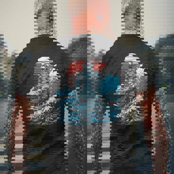 Japonamouraï Tokyo Arts Martiaux Épée Edgy Manche Longue T-shirt imprimé au dos Cadeaux pour les vieillards