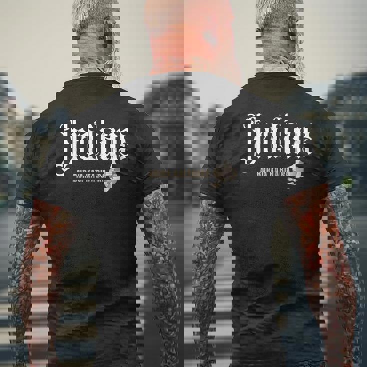 Jirolians 二郎 面白い ラーメン二郎 ニンニク ジロリアン ラオタ にんにく らーめん二郎 アブラカタブラ メンズTシャツ バックプリント 高齢者への贈り物