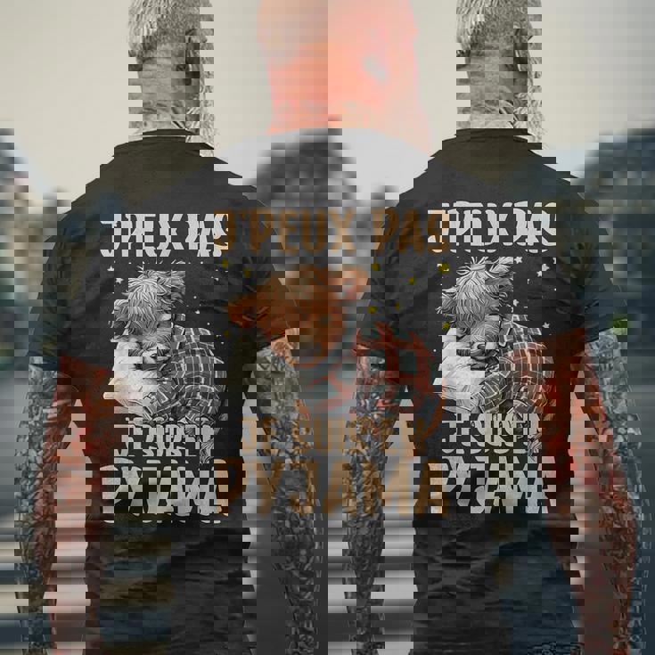 J'peux Pas Jeuis En Pyjamaache Highland Chemise De Nuit T-shirt imprimé au dos Cadeaux pour les vieillards