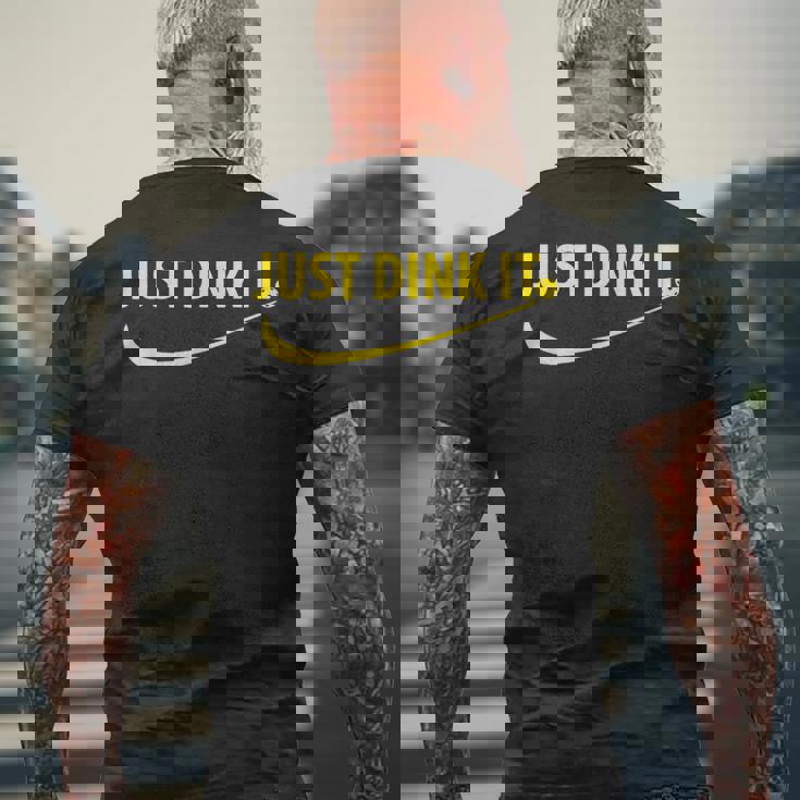Just Dink It ピックルボール メンズTシャツ バックプリント 高齢者への贈り物